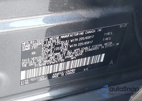 2023 Toyota Rav4 Xle z USA, uszkodzony, nr VIN 2T3W1RFV3PW247789